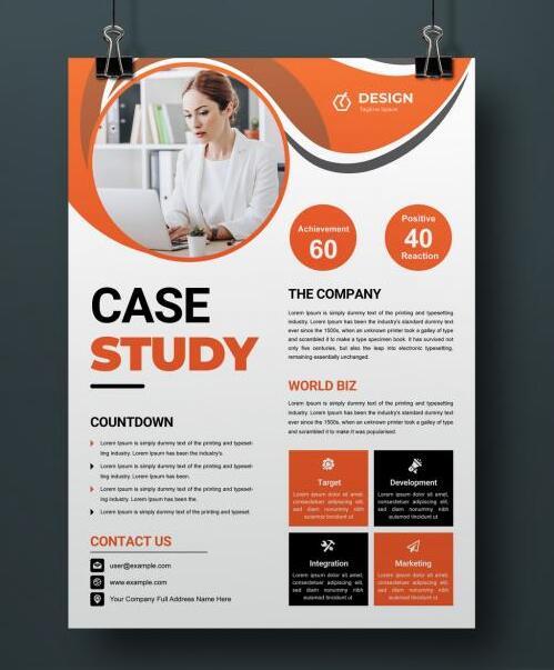 Business agency case study vector