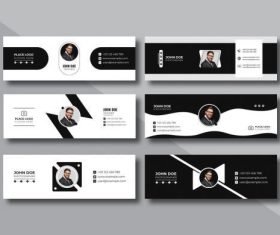 Business email signature vector