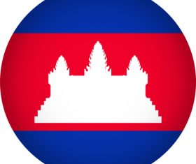 Cambodia flags icon vector