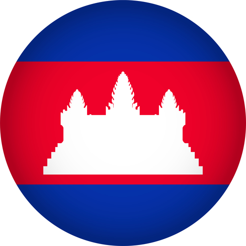 Cambodia flags icon vector