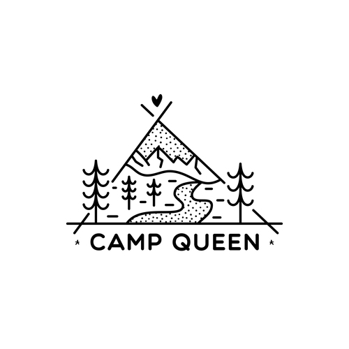 Camp queen background vector