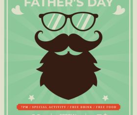 Celebration fathers day flyer vector