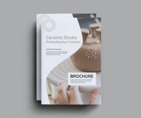 Ceramic studio brochure vector