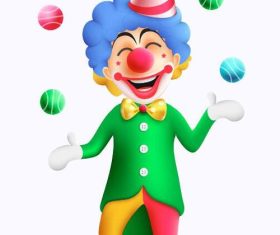 Clown character vector