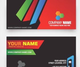 Color business card template vector