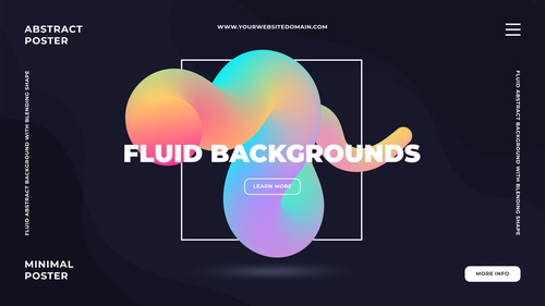 Colored abstract background fluid vector