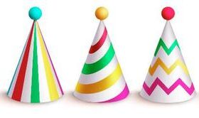 Colorful birthday party hat vector