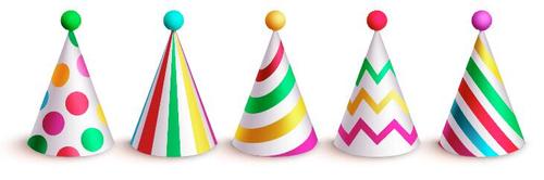 Colorful birthday party hat vector