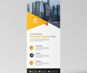 Corporate business rollup banner layout vector