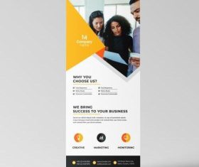Corporate business rollup banner vector
