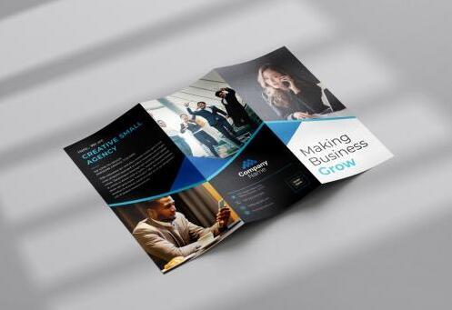 Corporate business trifold brochure vector