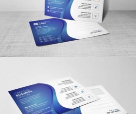 Creative business post card vector