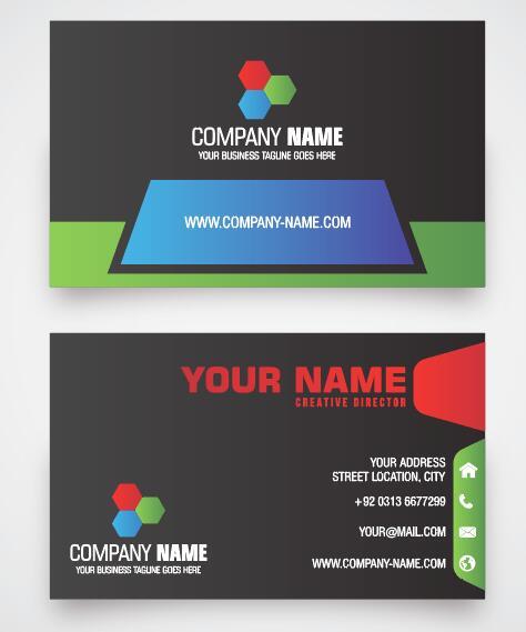 Design business card template vector
