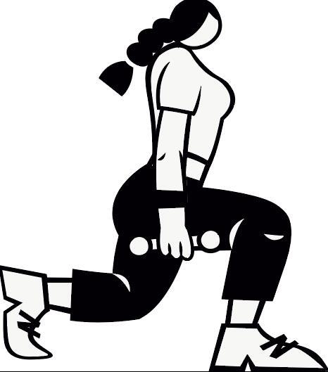 Dumbbell squat workout vector