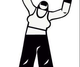 Dumbbell workout vector