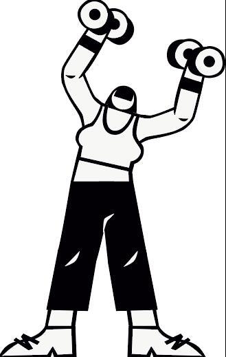 Dumbbell workout vector