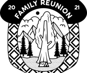 Family reunion background vector
