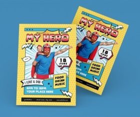 Fathers day flyer vector