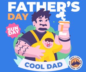 Fathers day theme vector