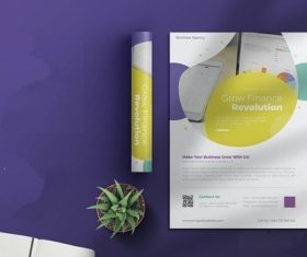 Finance revolution flyer vector