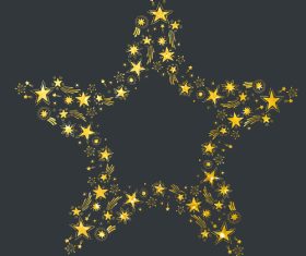 Five pointed star vector