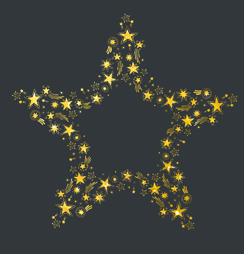 Five pointed star vector