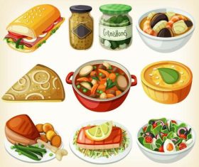 Food and dish vector