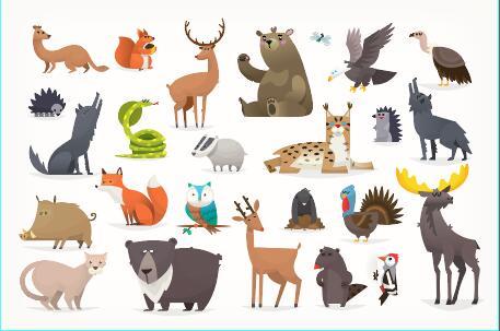 Forest animals vector