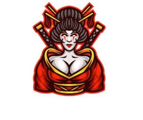 Geisha logo vector