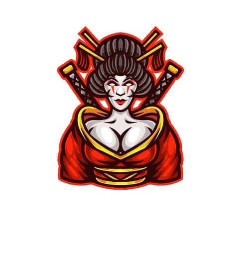 Geisha logo vector