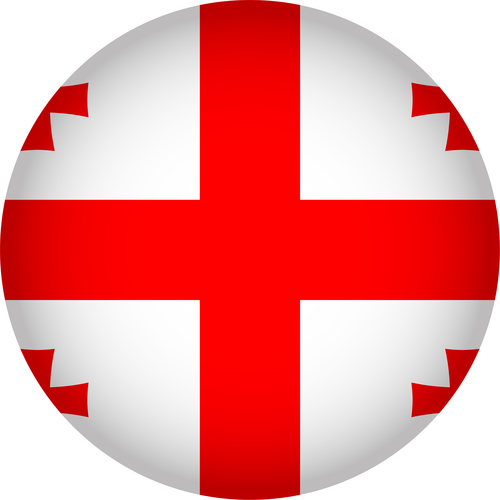 Georgia flags icon vector