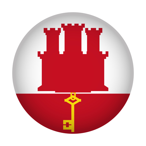 Gibraltar flag vector