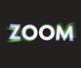 Glitch blur text effect vector