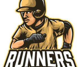 Gold runner vector
