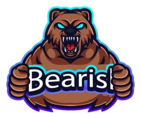 Grizzly icon vector