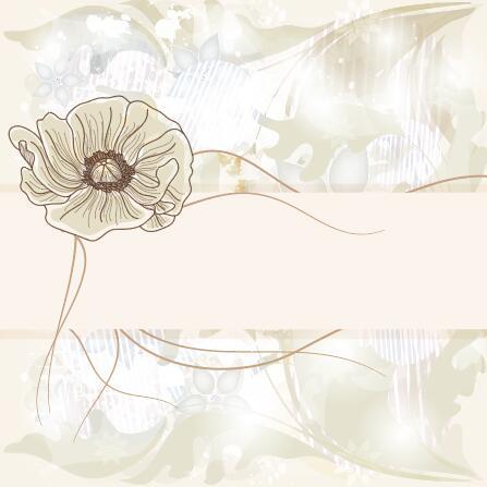 Hand drawn floral backgrounds vector
