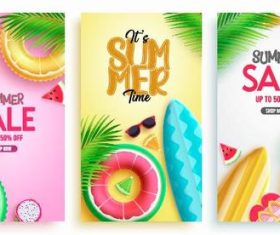 Hot summer sales banner vector
