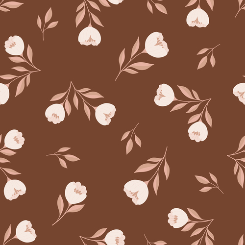 In early puberty flower seamless pattern vector
