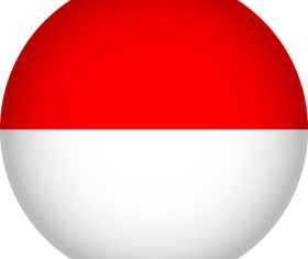 Indonesia flags icon vector