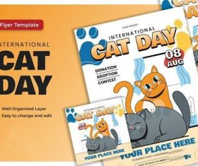 International cat day vector