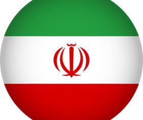 Iran flags icon vector