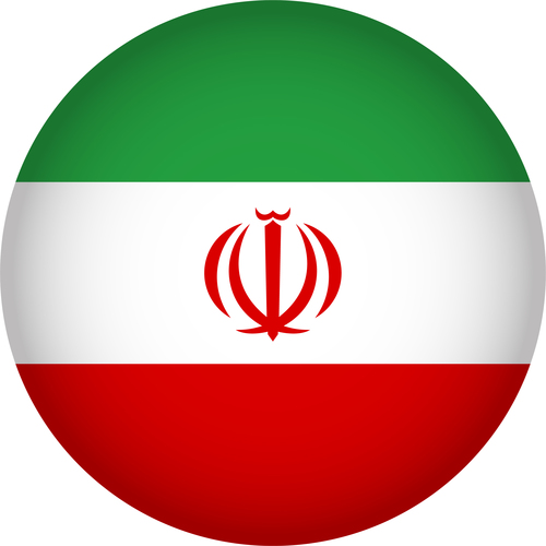 Iran flags icon vector