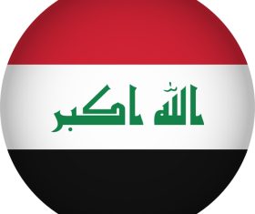 Iraq flags icon vector