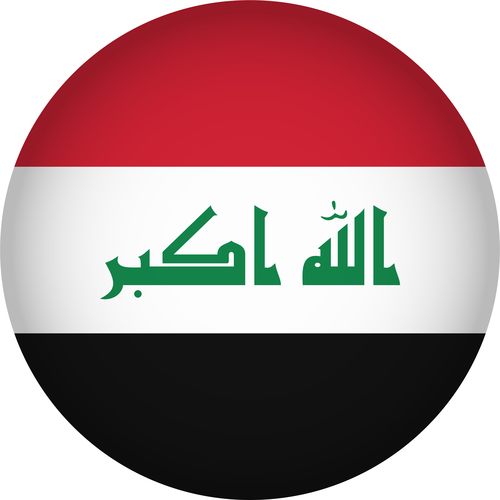 Iraq flags icon vector