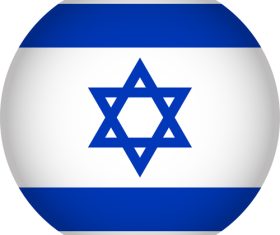 Israel flags icon vector