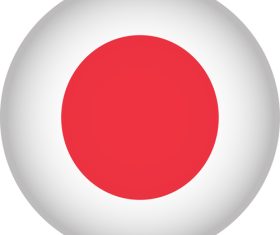 Japan flags icon vector
