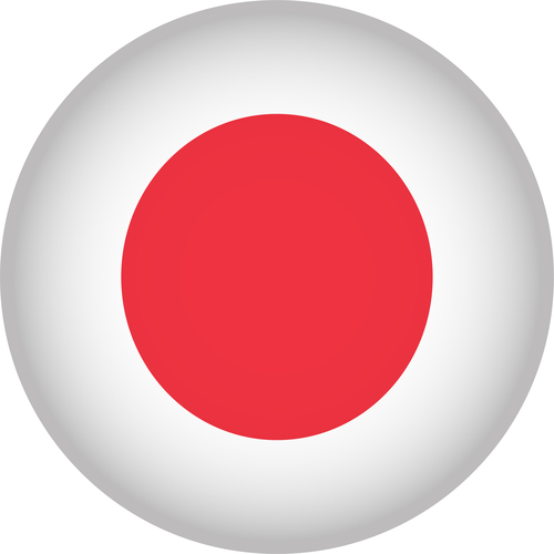 Japan flags icon vector