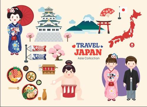 Japan travel vector