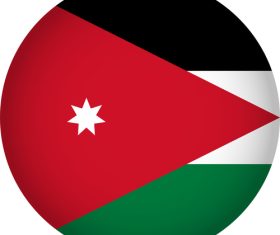 Jordan flags icon vector