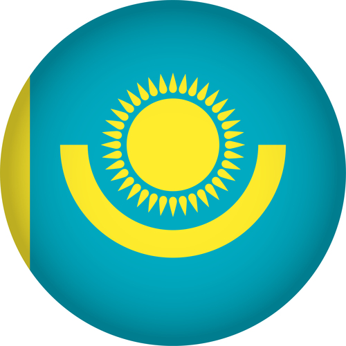 Kazakhstan flags icon vector